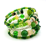 Green and Tan Wrap Around Bracelet