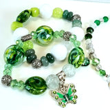 Green Bracelet and Anklets Set