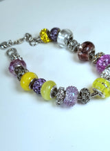 Purple and Yellow Multi Type Beads