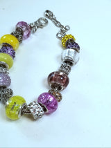 Purple and Yellow Multi Type Beads