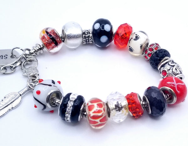 Red, White, and Black Bracelet