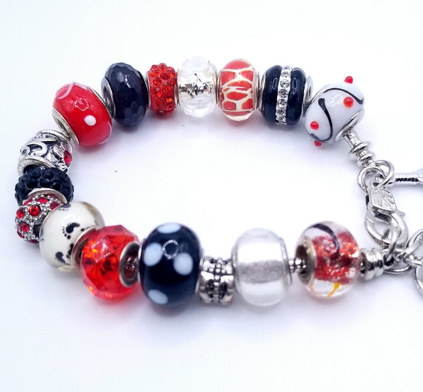 Red, White, and Black Bracelet