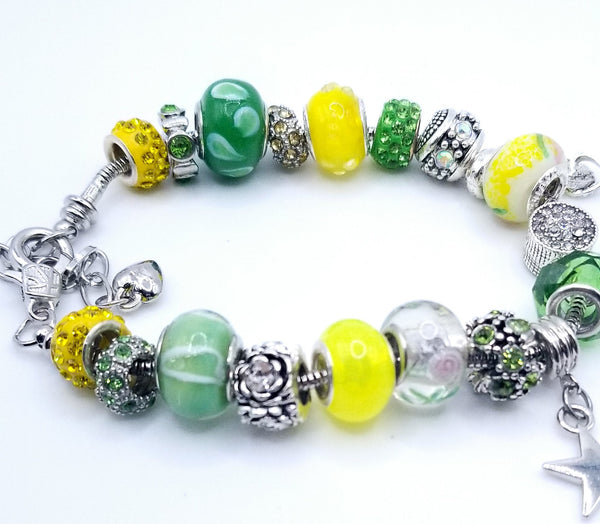 Yellow and Green European Style Bracelet