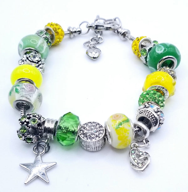 Yellow and Green European Style Bracelet