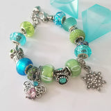 Blue and Green Charm Bracelet